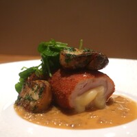 フィエルテ - 群馬県産 山峰豚/スペイン産 マオンチーズ/伊産 セップ茸