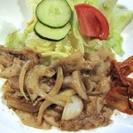 華のれん - 「みやび豚バラしょうが焼定食」のメイン