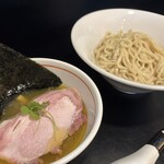 らぁ麺 飛鶏 - 地鶏とホタテのつけそば1750円