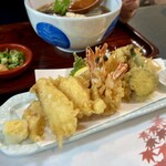 手打ちそば 石庄庵 - 天せいろの天ぷら