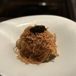 北海道焼肉 北うし - モンブラン　キャビア乗せ