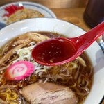 らーめん まるふじ - あおり正油らーめん チャーハンセット