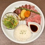 米澤牛バル 譽 - 【ランチ】米澤牛ローストビーフandステーキプレート