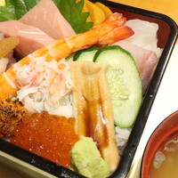 すし 堺 - 【平日ランチ】海宝重（小鉢，お椀付き）※中とろ・たい・あなご・車えび・かんぱち・ かに・いくら・うに・数の子・ほたて・あじ