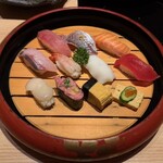 能登前寿司　もりもり寿し - おまかせにぎり(十貫) ¥1,260