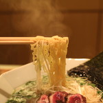 鴨シャブ 竹亭 - 鴨らーめん　ロースの麺　(2014/10)