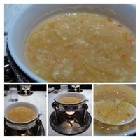 筑紫樓 銀座店 - ◆フカヒレ・蟹肉入りスープ・・このお値段程度のコースで頂くスープは具材が少ないことが多いですが、
                此方のは蟹・フカヒレ共に満足できる量が入っていました