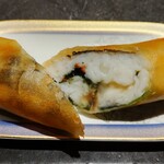 仁修樓 - .....三品目　上湯鱧春捲（鱧と上湯の春巻き）.....