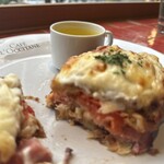 ロクシタンカフェ SHIBUYA TOKYO - 厚切りベーコンとトマトベシャメルソースが最高の相性