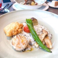 JAM17 DINING - パルミジャーノ・レジャーノと穴子と帆立、タルトファータのリゾット
