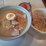 原宿元祖札幌や - みそラーメン・半チャーハンセット