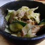 江戸政 - 鶏の辛し和え(2014/10)