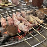 ひな鳥山 - 鶏串（炭火焼）