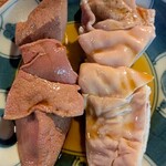 宇ち多゛ - レバボイルとガツ一本ずつお酢です