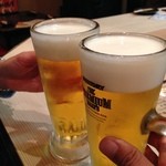 和鶏屋 - H.26.11.1.夜 生ビール @370円で乾杯♪