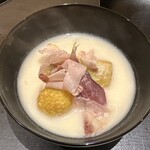 味幸 - 焼きナス　銀杏餅　白味噌和え