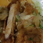 Kurumaya - トンカツ定食（おろしポン酢）（カツ断面）