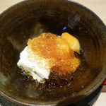 神保町 傳 - ラムレーズンのゼリー、クリームチーズ、マンゴー