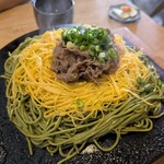 瓦そば と 珈琲と シガ食堂 - 瓦そば大盛です　２人でシェアするならこれくらいないとって量です☺️