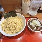 めん和正 - ✅つけ麺中盛り(1.5玉)¥950
　※今回も定番の『ネギ多め』も申告❣️