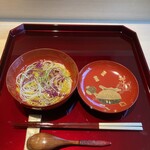 鮨けんすけ - 【10月】いりこ出汁の菊花にゅう麵