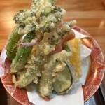 御手打ちそば やま本 - 天ざるそばの天麩羅