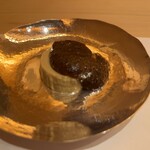 日本料理 山崎 - セットの松の実プリン　コーヒーゼリーかけ