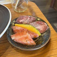 焼肉おしわら 雅 - 日替わりお肉(牛タン•カボチャ•カルビ)