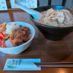 なずな - 『半ちゃんセット』長崎ちゃんぽんハーフサイズとミニ丼ぶり