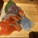 梅田個室居酒屋 いろどり - お造り3種の盛り合わせ