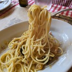 イル・パチョッコーネ・ディ・キャンティ - 生ハムラグーと栗カボチャのクリームソーススパゲッティ