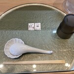 中華そば 深緑 - お膳＆食券