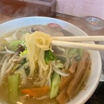 覇龍 - この細麺旨し〜 ˒˒そのらのラーメン屋のタンメンはもう食えないw