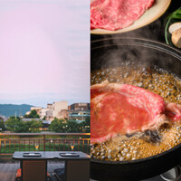 【個室プラン】秋季限定◆近江牛サーロイン250gを箔のすき焼きで味わう至福のひととき。