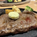 ステーキのどん - サーロインステーキランチ　アメリカンビーフ150グラム、ライスとスープバー付きで税込1980円
