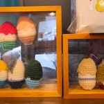 京の氷屋 さわ - カウンターの上に飾ってあった毛糸で作ったかき氷～!!( ^o^)ﾉ