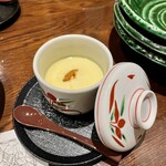 湯宿 だいいち - 蓋物：中標津ミルクと桜鱒の茶碗蒸し