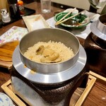 湯宿 だいいち - 食事：帆立の釜飯
