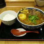 釜たけ流うどん　駅前食堂 - ｢肉カレーうどん｣です。