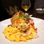 口福菜 亀吉 - 北海道毛蟹の半熟蟹玉　