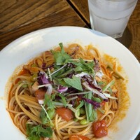 渋谷アチェーゾ - イカと彩り野菜のレッドペペロンチーノ　1,000円