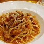 Trattoria Caro - 国産ベーコンと玉ねぎのトマトソーススパゲッティ（1,150円）