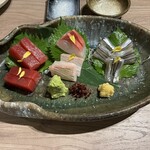 横浜 権之介 - 刺身三点盛り