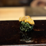 鮨 三心 - ウニと海苔シャリ。感動！