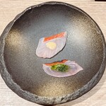 鮨と天ぷら からす - 金目鯛の炙り①