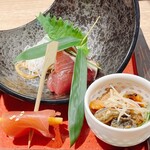 鮨と天ぷら からす - 前菜3種盛り合わせ②