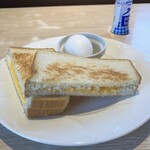 デニーズ 佐久平店 - グリルチーズとゆで卵&ドリンクバー