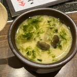 あくとり代官 鍋之進 - お通しは冷製茶碗蒸し（500円）