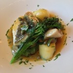 カーサ・デル・チーボ - 本日の鮮魚、グリーンオリーブ、ケイパー、じゃが芋の煮込み リグーリア風