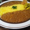 ウミネコカレー - ２種盛】チキンカレー、キーマカレー（サラダ付） 1,400円(税込)キーマカレー側